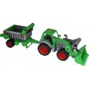 WADER 8718 TRAKTOR Z ŁADOWARKĄ + NACZEPA PRZYCZEPA