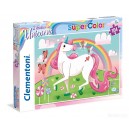 CLEMENTONI 27109 PUZZLE 104 EL. JEDNOROŻEC