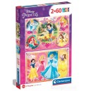 CLEMENTONI 07133 PUZZLE 2x60 KSIĘŻNICZKI DISNEY