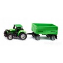 SIKU 1606 TRAKTOR DEUTZ-FAHR Z PRZECZEPĄ 2-OSIOWĄ FORTUNA