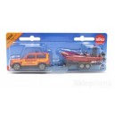 SIKU 1608 LAND ROVER DEFENDER Z ŁODZIĄ