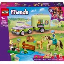 LEGO FRIENDS 42695 PRZYCZEPA Z KONIEM I ŹREBACZKIEM