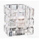 KLOSZ SZKLANY KWADRAT GWINT E14 KRYSZTAŁEK 7 CM x 7 CM