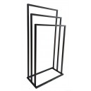 STOJAK NA RĘCZNIK RĘCZNIKI ŁAZIENKOWY METALOWY LOFT TRZY POZIOMY CZARNY