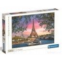 CLEMENTONI 33039 PUZZLE 3000 EL. IRON LADY IN PINK WIEŻA EIFFLA PARYŻ